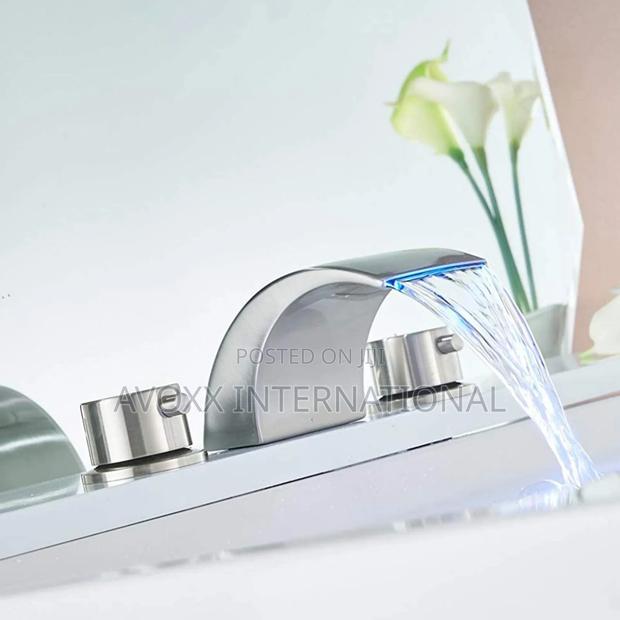 Widespread Bathroom Faucet Brushed Nickel W/Pop Up Drain · Photo 5