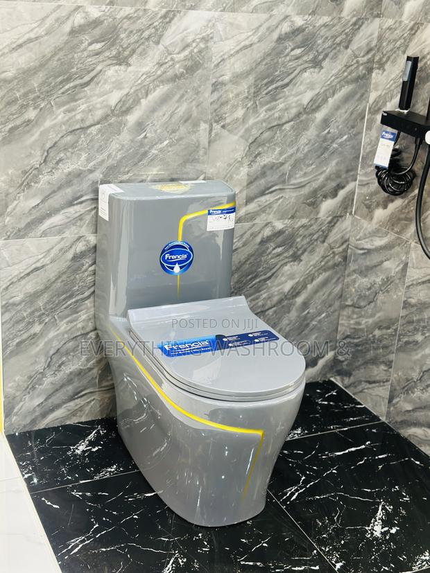 Grey Wc and Basin Set With Tap and Accessories · Photo 1