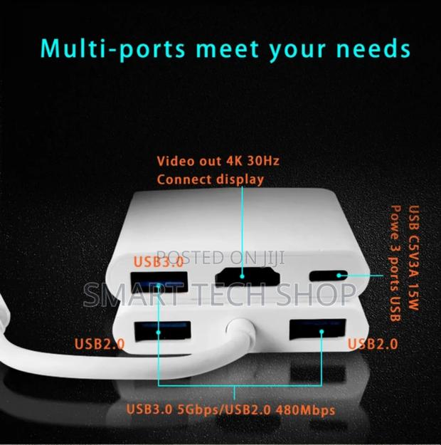 HC-04D 5 in 1 Video Output Type-C to HDTV Adapter 3 Port · Photo 3