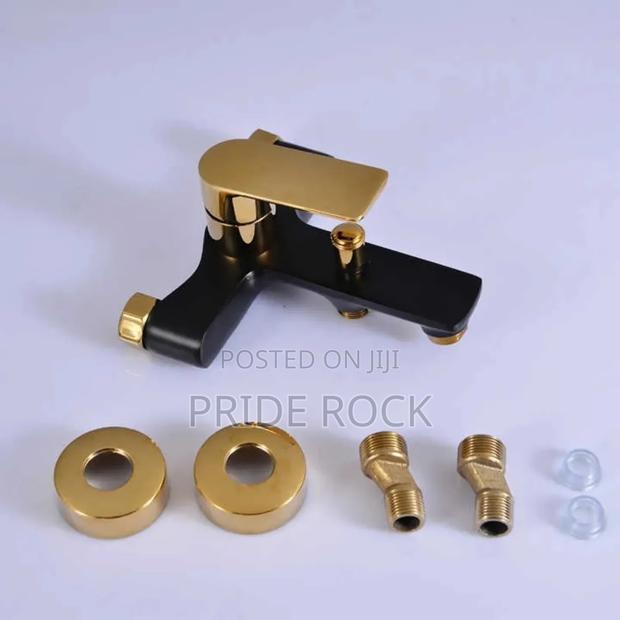 Black and Gold Shower, Telephone Shower, Mixture Tap · Photo 1