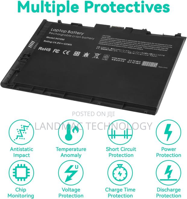 BT04XL 14.8V 52WH Notebook Battery for HP Elitebook · Photo 1