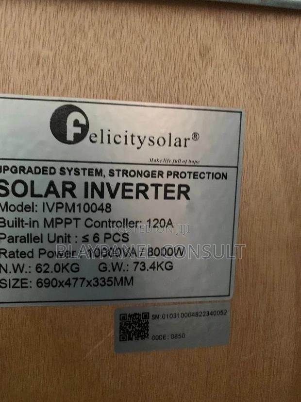 10kva 48V (500voc) Felicity Solar Hybrid Inverter · Photo 2