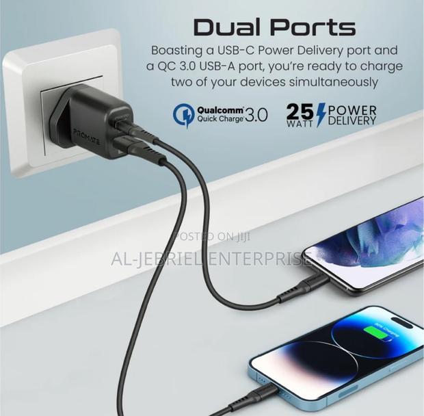 Promate CHARGEKIT 25W Power Delivery Dual Port Adapter · Photo 3