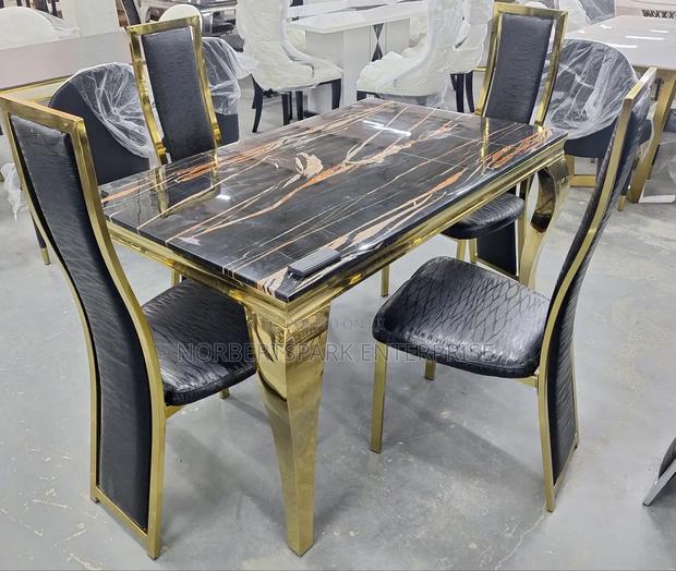 Dining Set(S911009g)4 Chairs · Photo 1