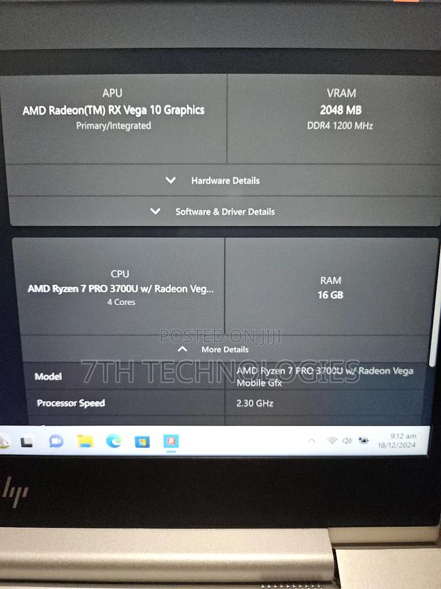 Laptop HP EliteBook 735 G6 16GB AMD Ryzen 7 SSD 256GB · Photo 8