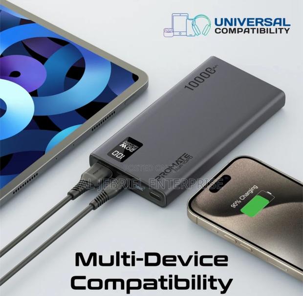 Promate BOLT-10 10000mah Slim Power Bank With 20W PD USB-C · Photo 2