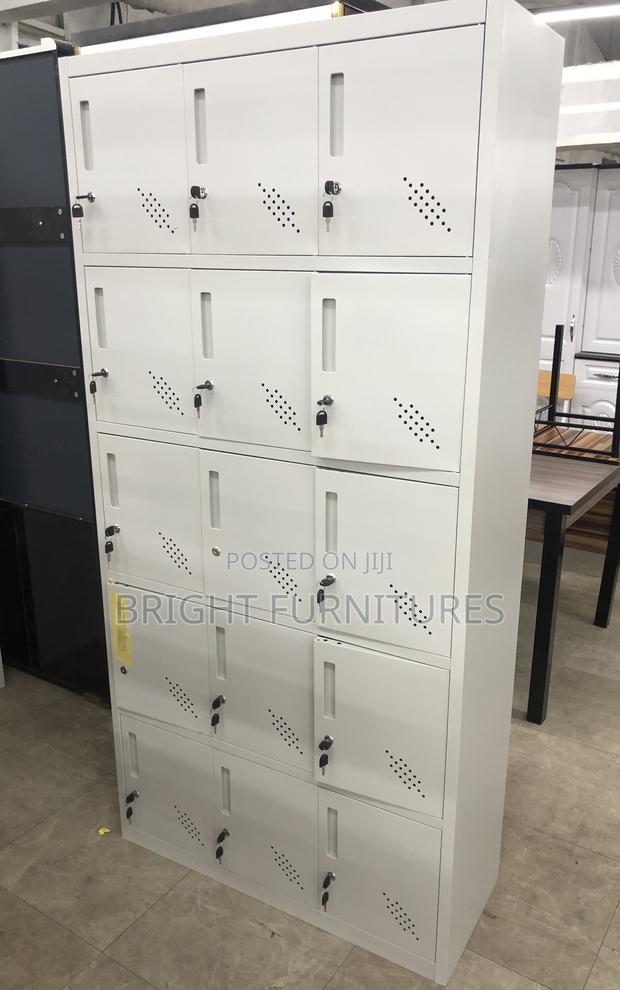 Office Cabinet With 15 Lockers · Photo 1