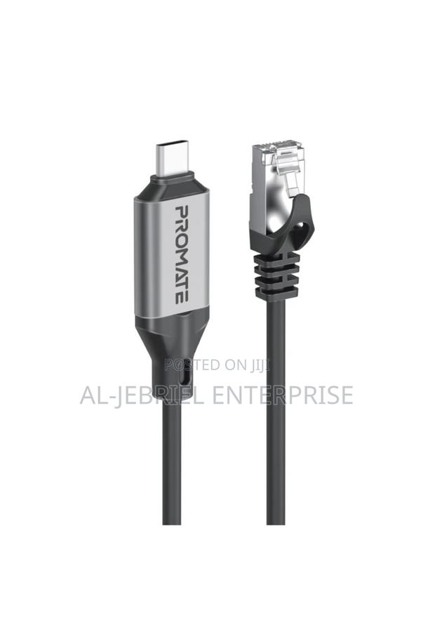 Promate Clink-Rj45 USB-C to RJ45 Ethernet 5M Cable Adapter · Photo 1