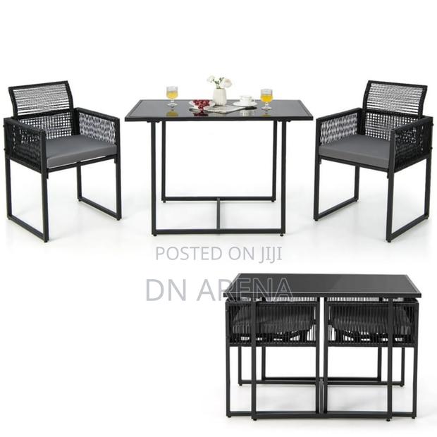 3PCS Patio PE Wicker Furniture Set Cushioned Chairs · Photo 5