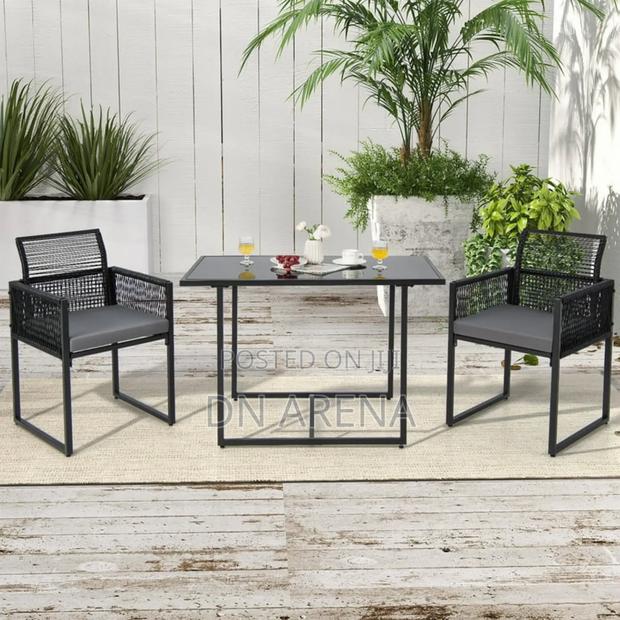 3PCS Patio PE Wicker Furniture Set Cushioned Chairs · Photo 6