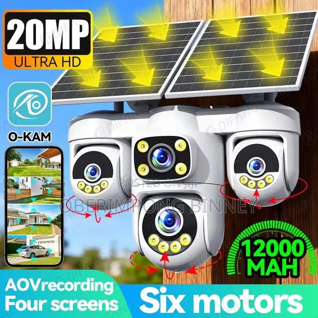 Solar Camera 4 Views, All 4 Cameras Works 20mp for Every Angle · Photo 1