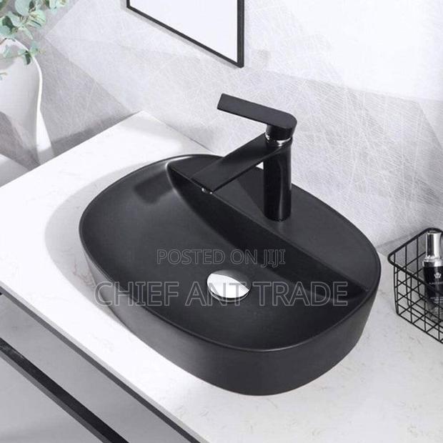 Pedicure Basin / Counter Top Sink. Black Aj-071 · Photo 1