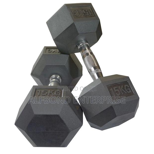 15kgx2 Hex Dumbbells · Photo 1