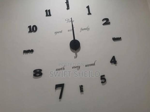 3d Wall Clock Orignal With Time Spent With Family D3sign · Photo 5