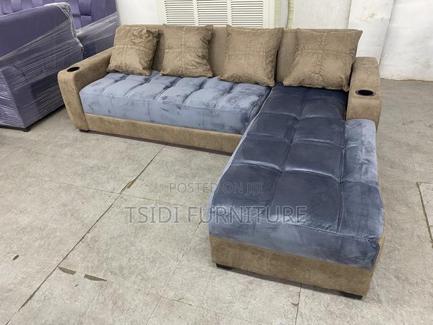 Quality L Shape Sofa With Pillows · Photo 2