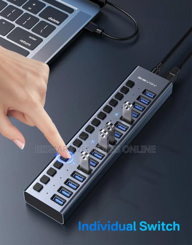 90W 16 Ports USB 3.0 Hub Super Speed For Data Transferring. · Photo 4