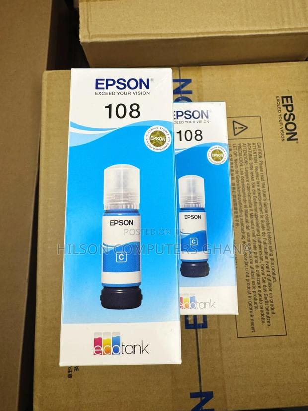 Epson 108 Original Ink Bottle - Cyan · Photo 1