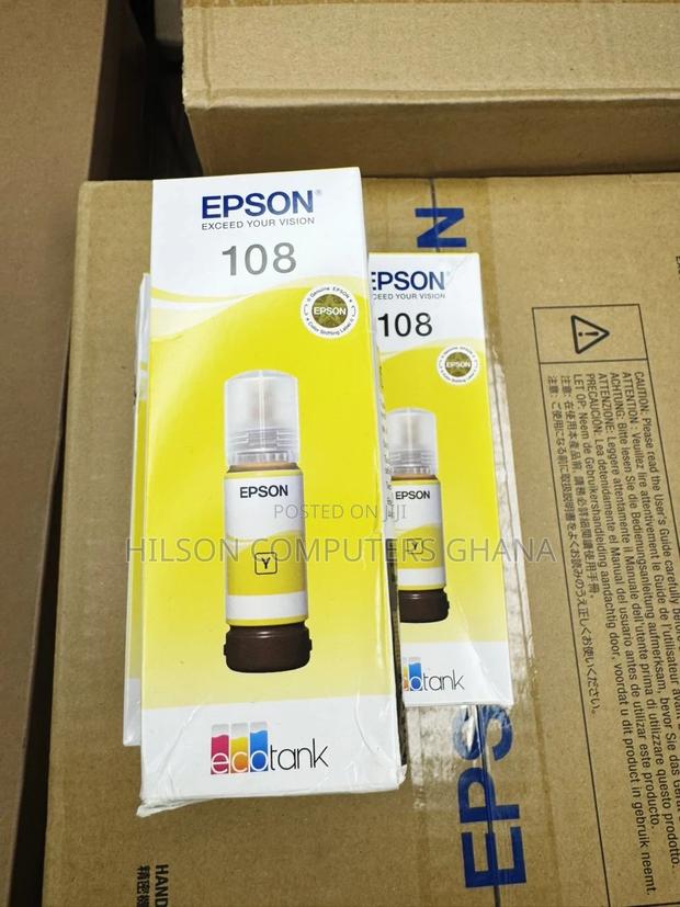 Epson 108 Original Ink Bottle - Yellow · Photo 1