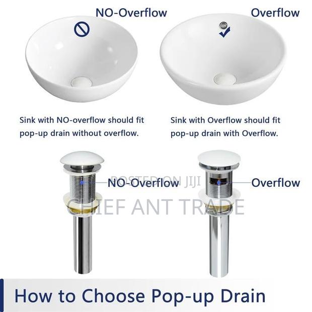 White Pop Up Drain With Extensible Hose Jx12050w · Photo 1
