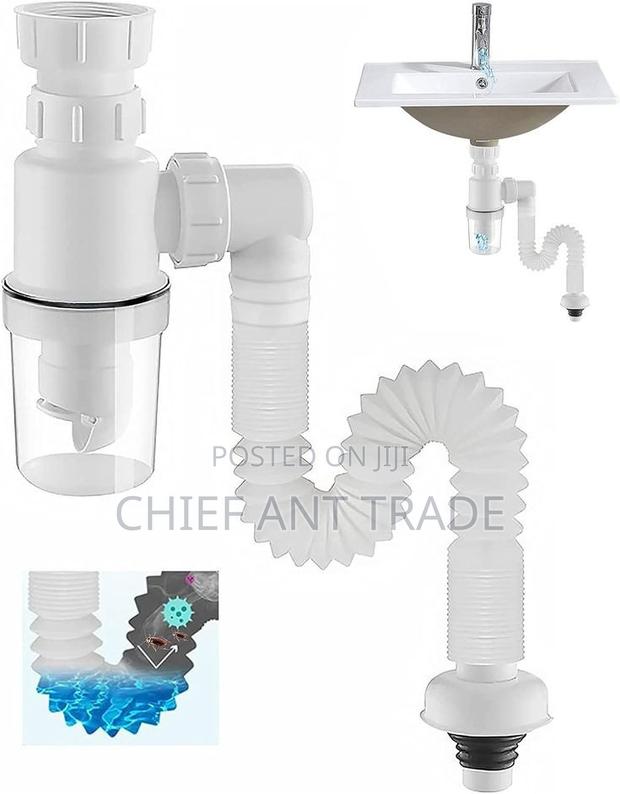 White Pop Up Drain With Extensible Hose Jx12050w · Photo 3