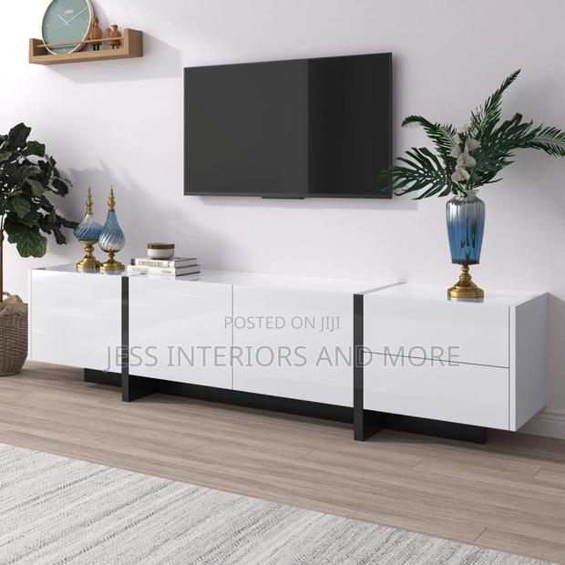 TV STAND (White Black) · Photo 3