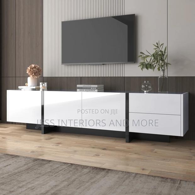 TV STAND (White Black) · Photo 1