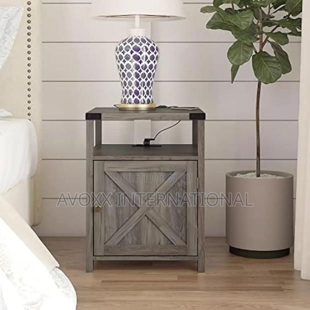 Manufactured Wood Nightstand With Barnes Charging Station · Photo 4