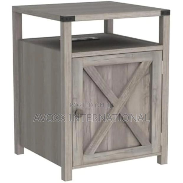 Manufactured Wood Nightstand With Barnes Charging Station · Photo 5