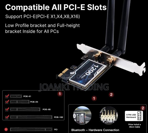1200mps Wireless Pci-E Adapter Card + Bluetooth, 2.4ghz,5ghz · Photo 3