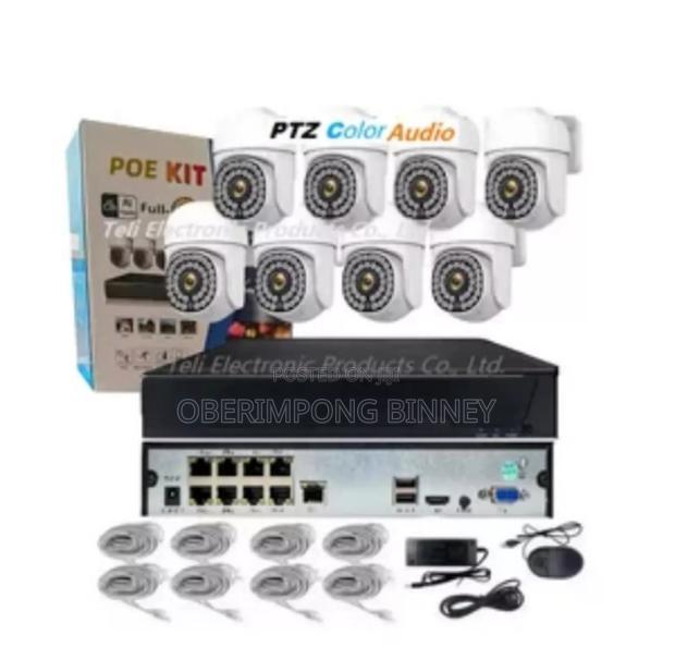 Camera Ip PTZ With Audio Full Coloured 8mp 8 Channel Kit · Photo 1