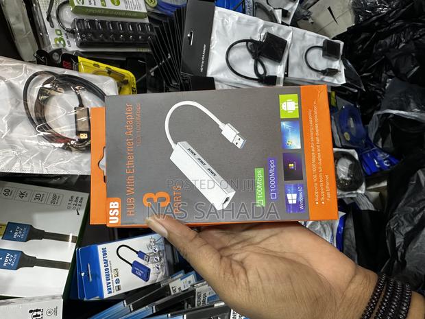 USB HUB 3port With Ethernet RJ45 Adapter · Photo 1