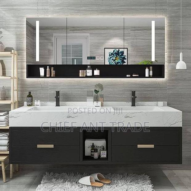 Double Cabinet Basin With Touchscreen Mirror. 120cm. Bt12050a · Photo 1