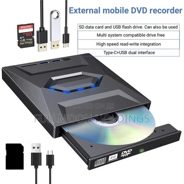 External DVD Rw Cd Writer With USB Hub Card Reader Type C · Photo 5