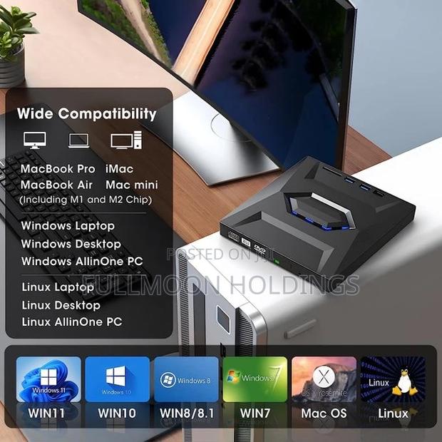 External DVD Rw Cd Writer With USB Hub Card Reader Type C · Photo 6