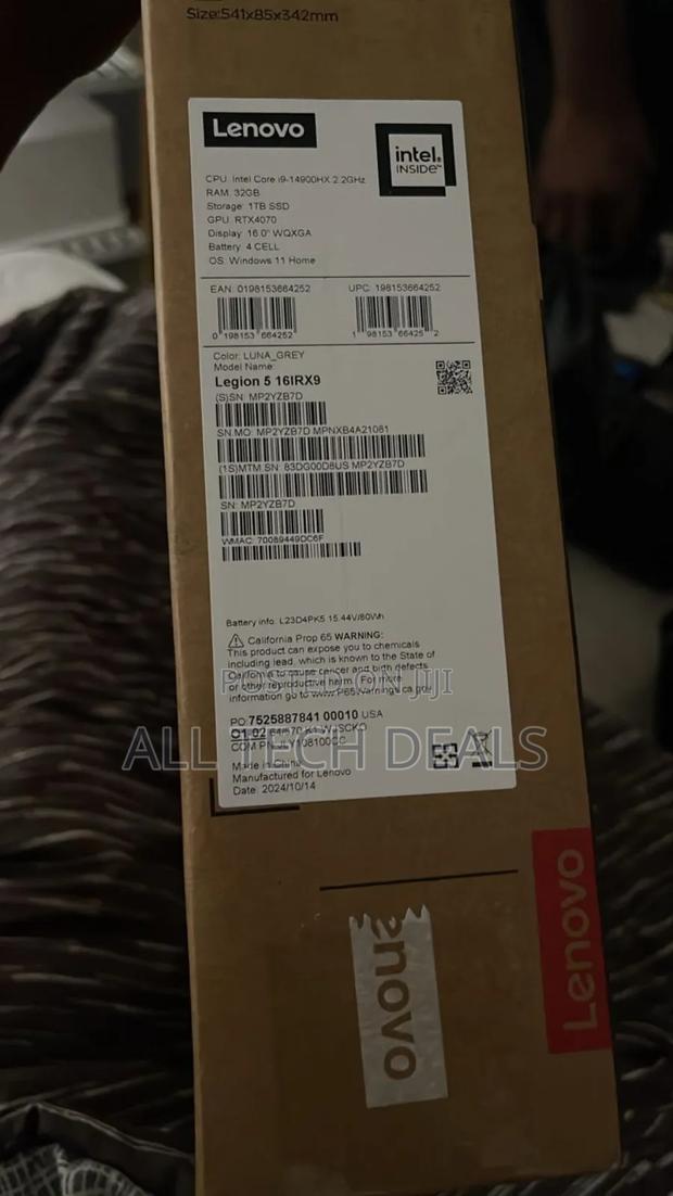 New Laptop Lenovo Legion 5i 32GB Intel Core i9 SSD 1T · Photo 1
