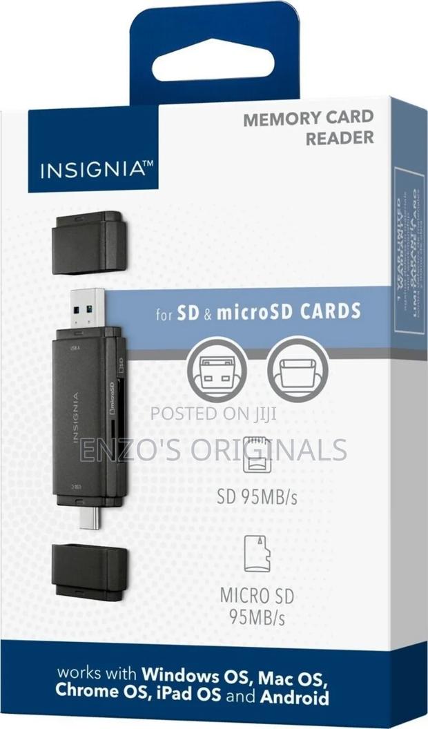 Sd Micro Sd Card Reader Usb-c Or Usb-a 3.0 Host Insignia · Photo 2