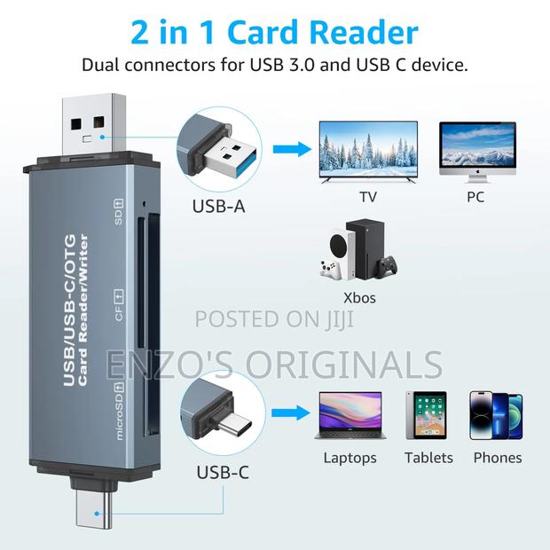 Sd Micro Sd Card Reader Usb-c Or Usb-a 3.0 Host Insignia · Photo 4