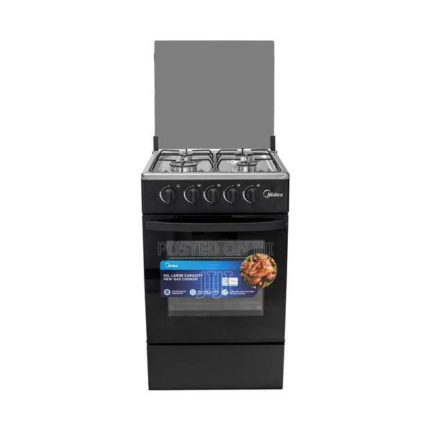 Midea 4 Burner Gas Cooker Black Mirror · Photo 1