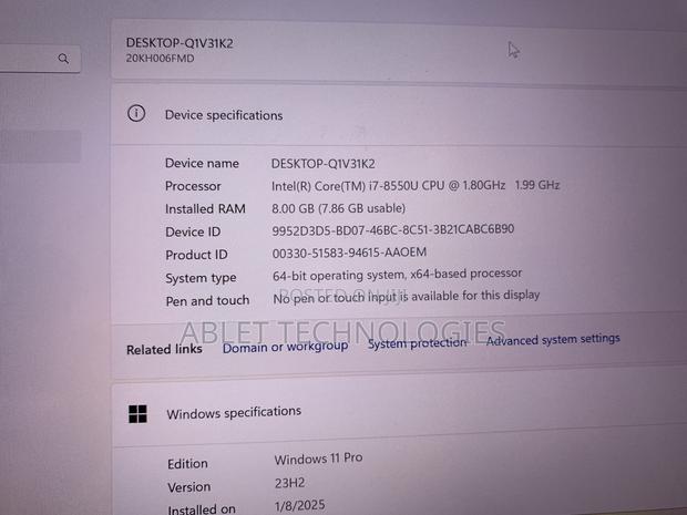 Laptop Lenovo ThinkPad X1 Carbon 8GB Intel Core i7 SSD 256GB · Photo 6