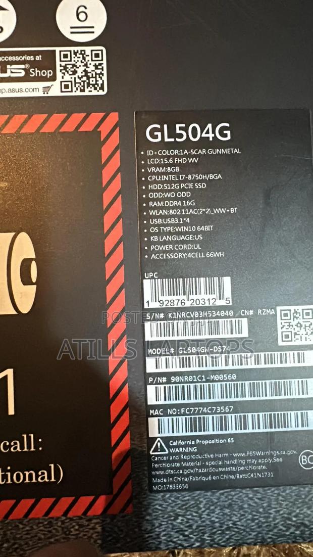 Laptop Asus ROG Strix SCAR Edition 16GB Intel Core I7 SSD 512GB · Photo 8