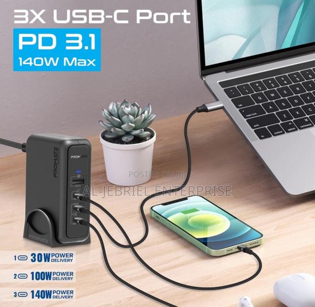 Promate GANPORT-140W Super Speed Ganfast Charging Station · Photo 2