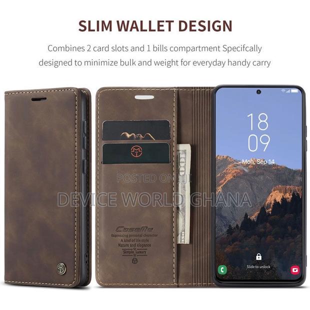 Nn Caseme Leather Flip Case for Samsung S24fe S23fe S21fe · Photo 1