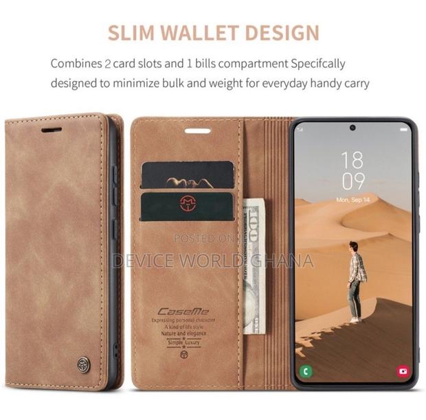 Nn Caseme Leather Flip Case for Samsung S24fe S23fe S21fe · Photo 2
