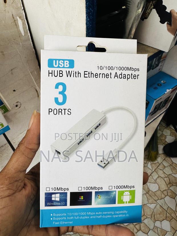 USB HUB 3port With Ethernet RJ45 Adapter · Photo 1