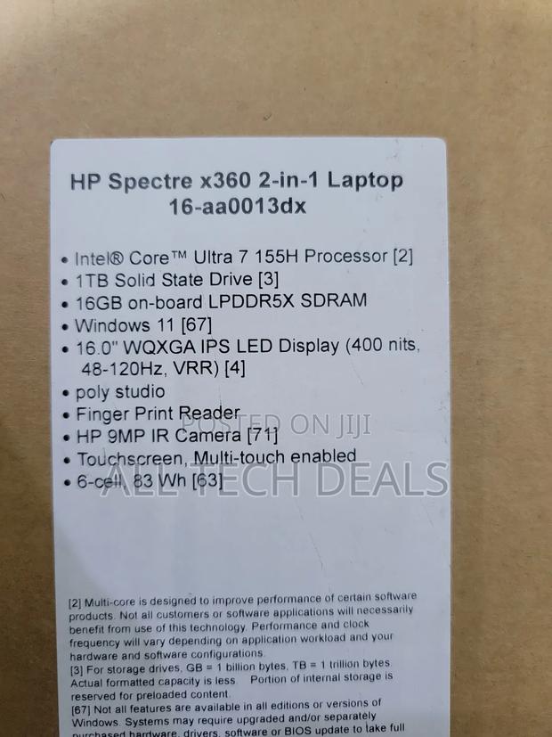New Laptop HP Spectre X360 16GB Intel Core Ultra 7 SSD 1T · Photo 3