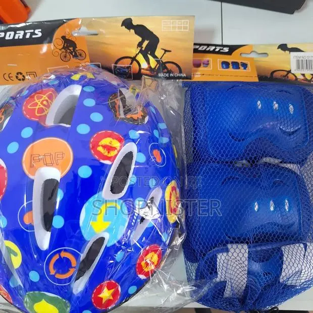 Kids Protective Head and Knee Gears Blue · Photo 1