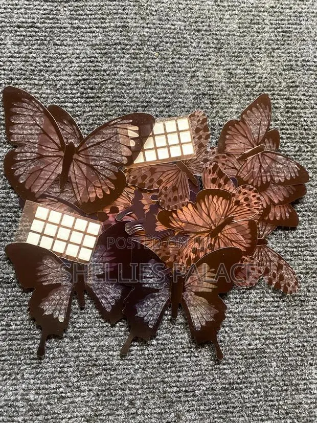 24pcs 3d Colourful Crystal Butterfly Wall Stickers · Photo 1