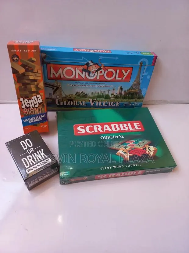 Jenga + Monopoly Game + Scrabble + Do or Drink · Photo 1