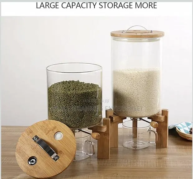 5lts/ 10lts Countertop Dry Food Glass Dispenser (Borocillicate) · Photo 1