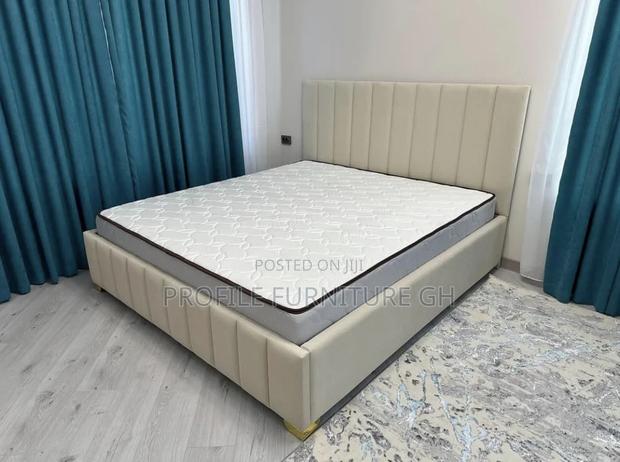 Queen Bedframe (72x75) Design Bed-Frame With Mattress · Photo 1
